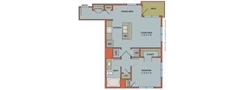 A3 Floorplan at The Can Plant Residences at Pearl