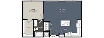 A5 Floor Plan  at Encore at Boulevard One, Denver, Colorado