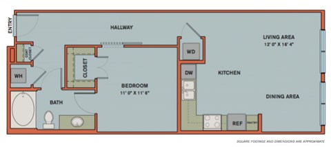 A6 Floorplan at The Can Plant Residences at Pearl