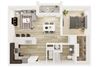 A6a Floor plan A6a Floor plan at Everly Apartments, Houston, TX, 77063