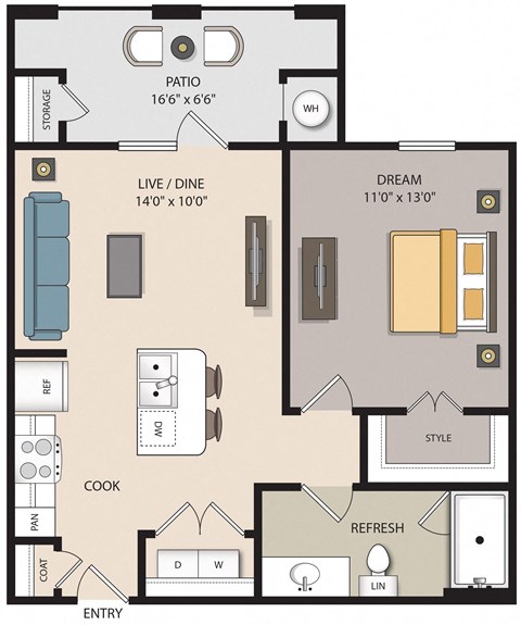 a1 floor plan layout at mela's luxury apartments