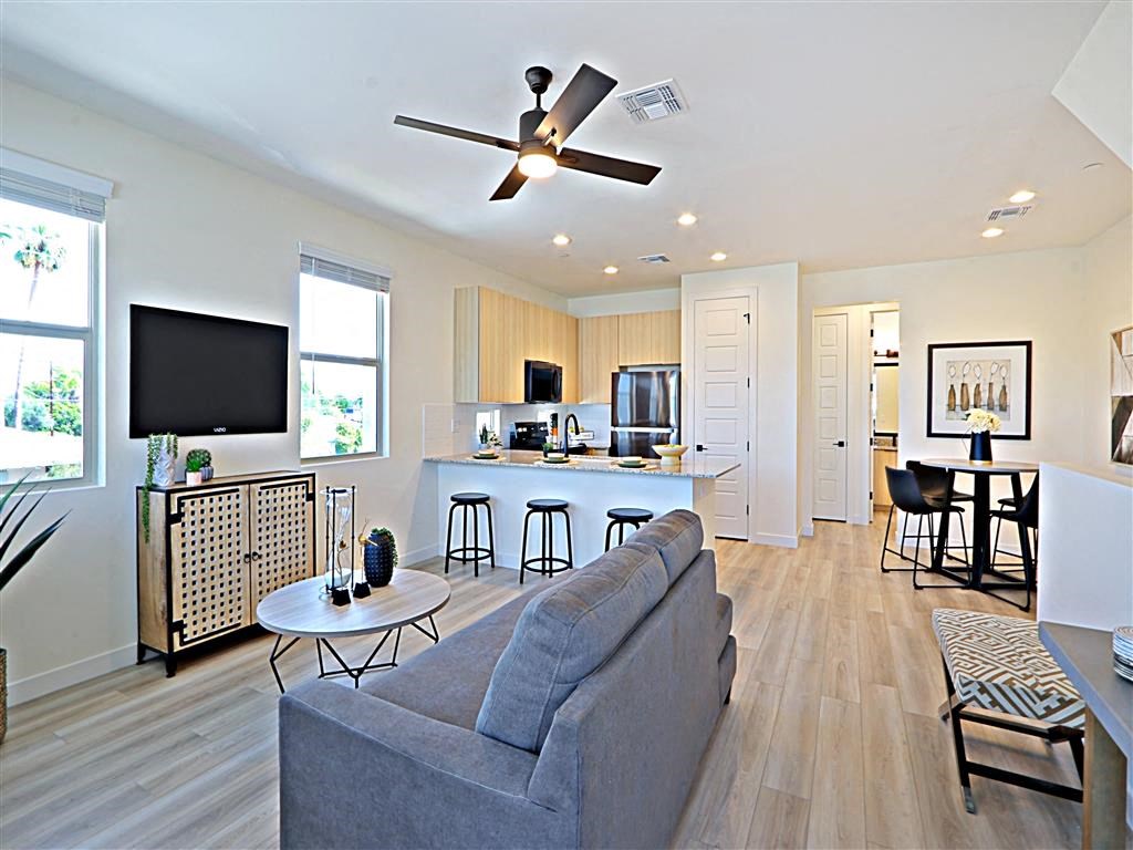 Resort Style Living Rooms at Scottsdale Hayden Townhomes, Arizona, 85257