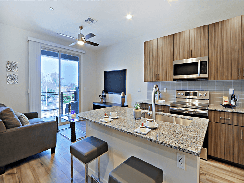Fully Equipped Island Kitchen at Scottsdale Hayden Townhomes, Arizona, 85257