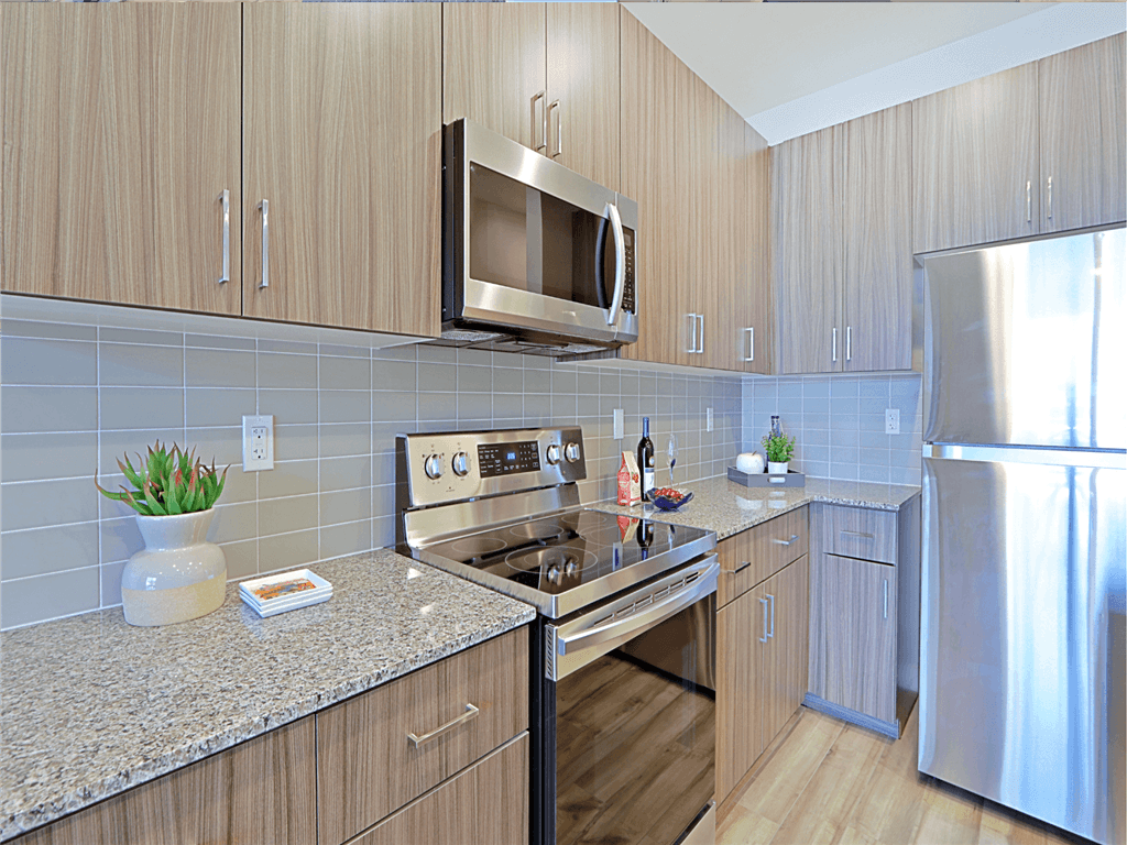 Chef-Inspired Kitchens Feature Stainless Steel Appliances at Scottsdale Hayden Townhomes, Scottsdale, AZ, 85257