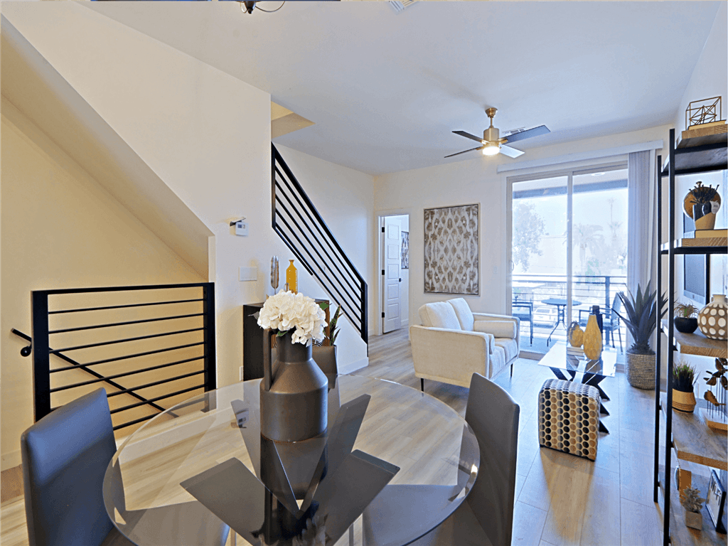 Loft Living Room at Scottsdale Hayden Townhomes, Scottsdale, Arizona