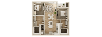 b1 example floor plan for the cannery at the packing district's apartments in orlando