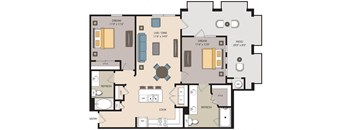 b2 floor plan layout at mela's luxury apartments