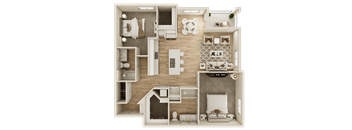 b2 example floor plan for the cannery at the packing district's apartments in orlando
