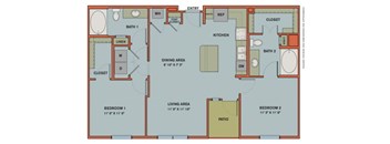 B2 Floorplan at The Can Plant Residences at Pearl