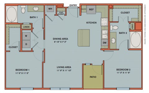 B2 Floorplan at The Can Plant Residences at Pearl