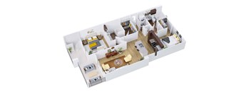 bedroom floor plan of a 2100 sq ft house
