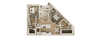 b3 example floor plan for the cannery at the packing district's apartments in orlando