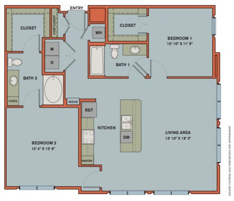 B3 Floorplan at The Can Plant Residences at Pearl
