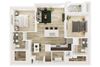 B3a Floor plan B3a Floor plan at Everly Apartments, Houston, Texas