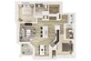 B4a Floor plan B4a Floor plan at Everly Apartments, Houston