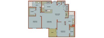 B7 Floorplan at The Can Plant Residences at Pearl