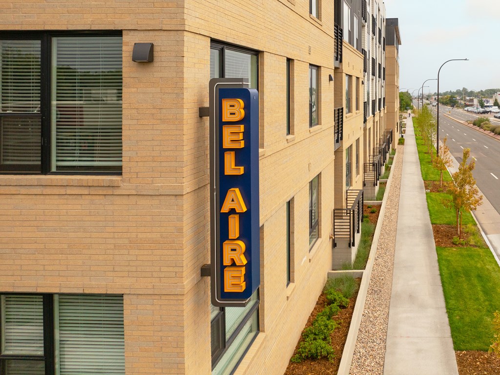 A building with a sign that says Bel Air.