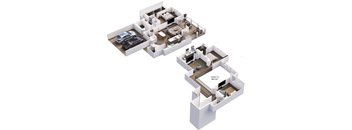 the 3 level house floor plan with garage and car parking