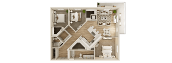 c1 example floor plan for the cannery at the packing district's apartments in orlando