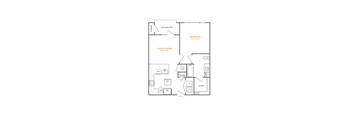 a floor plan of a two bedroom apartment