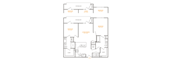the floor plan for the apartment
