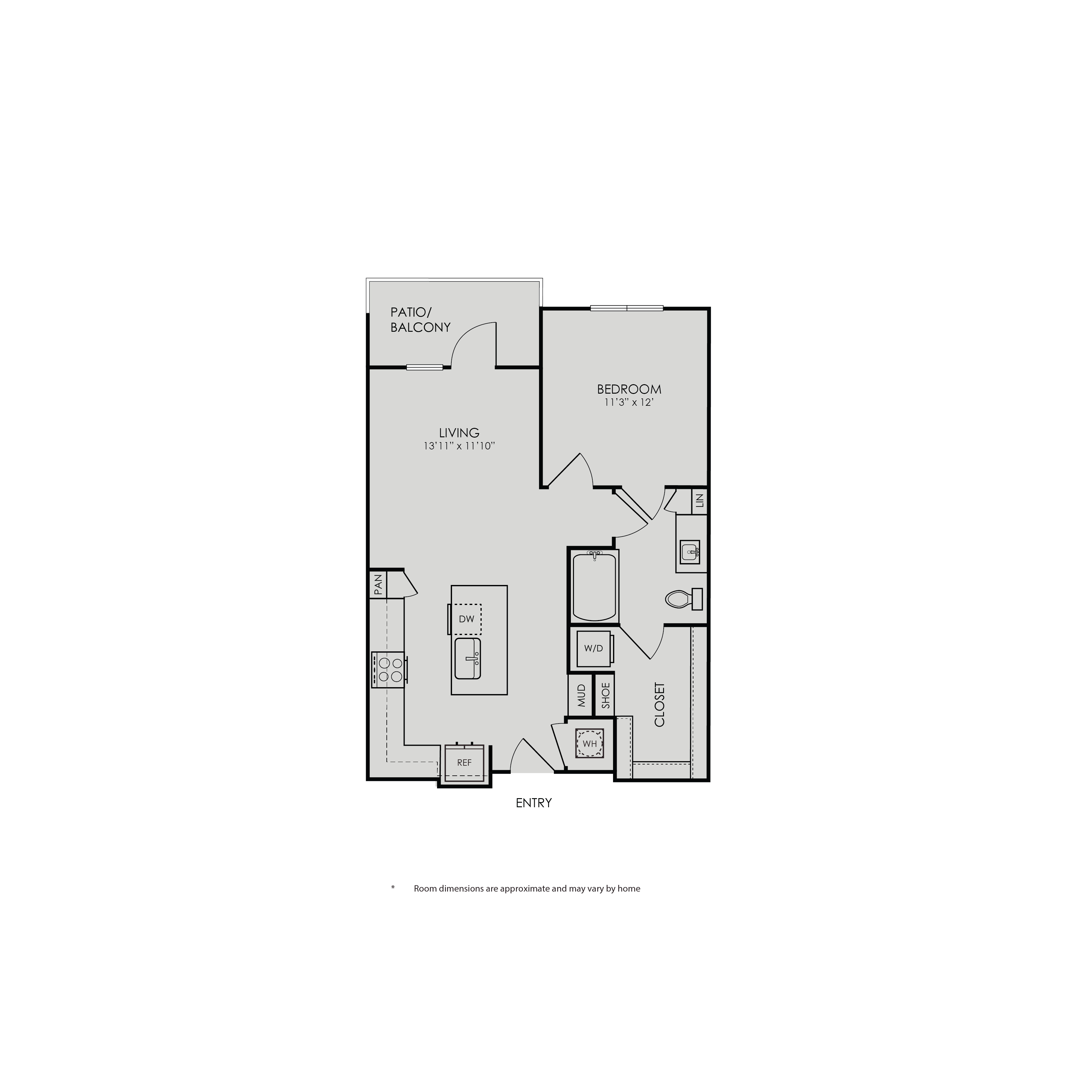 Contour at NODA A1 Floorplan