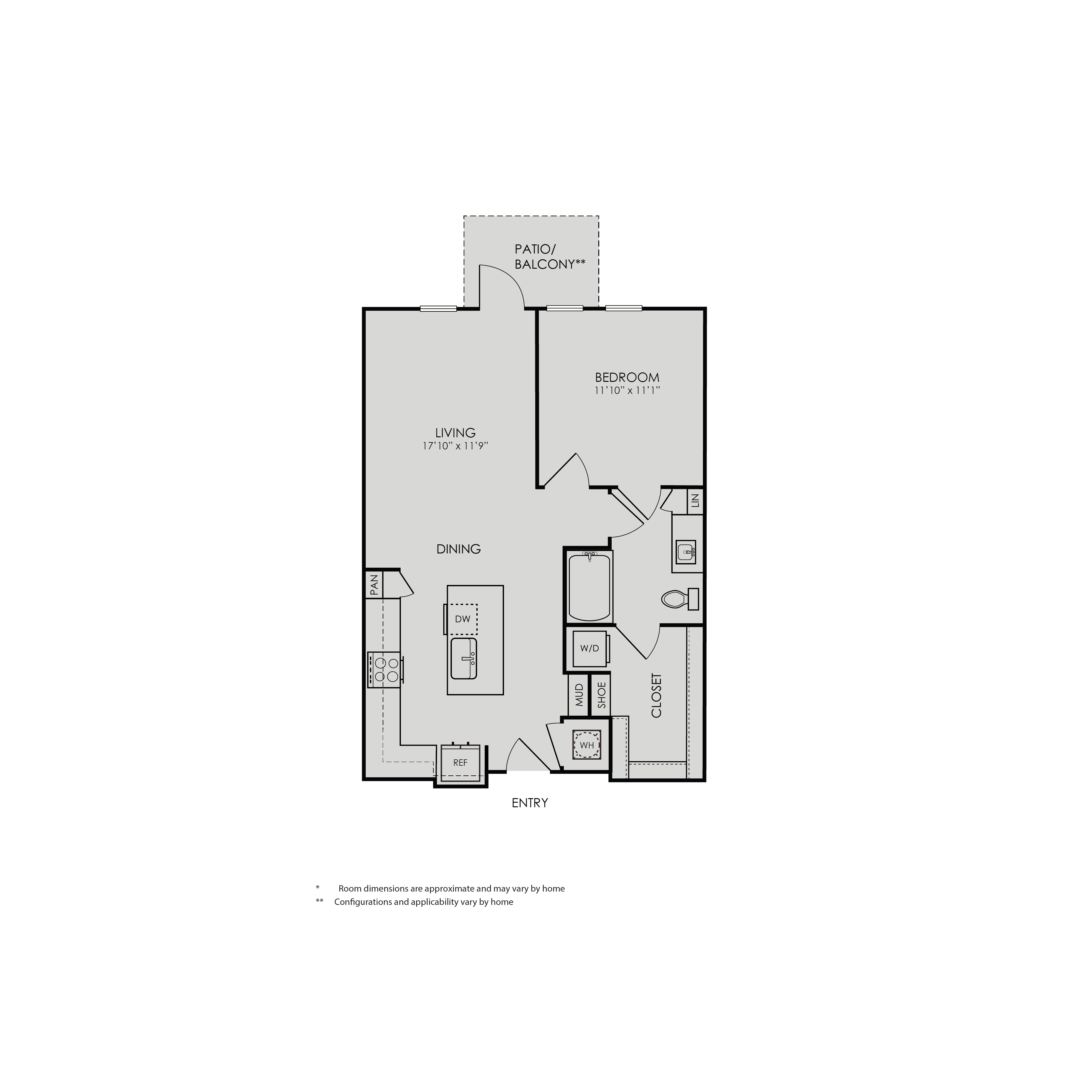 Contour at NODA A1.1 Floorplan