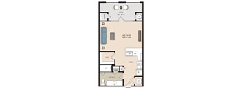 e1 floor plan layout at mela's luxury apartments