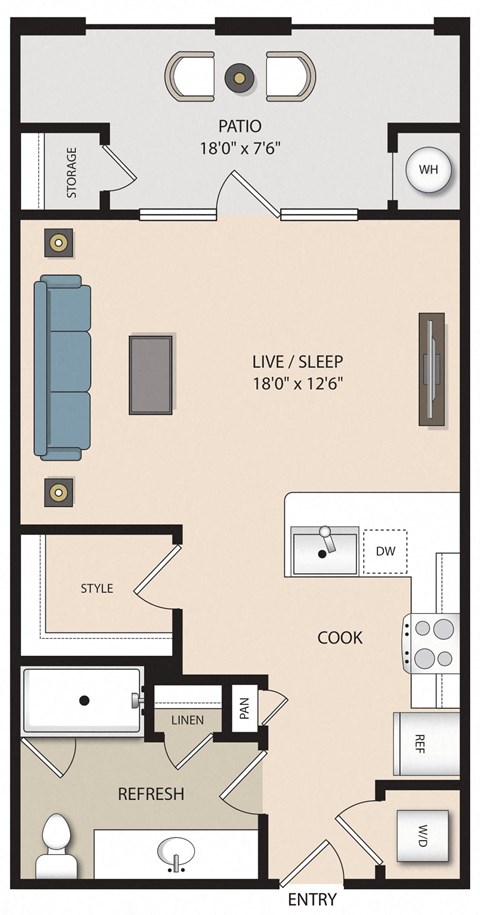 e1 floor plan layout at mela's luxury apartments