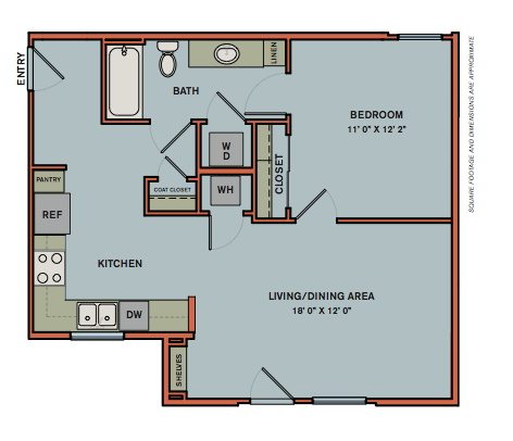 E-A1.1 Floor Plan at The Can Plant Residences at Pearl, Texas, 78215
