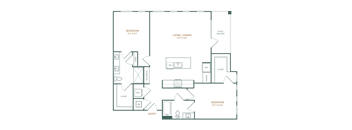 a blueprint of a floor plan of an apartment