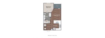 a floor plan of a 1 bedroom