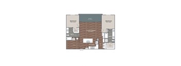 a floor plan of a 2100 sq ft roommates