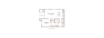 a floor plan of a bedroom apartment