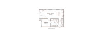 a floor plan of a bedroom apartment