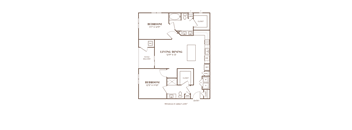 a floor plan of a bedroom apartment