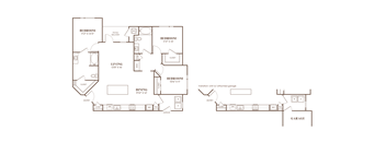 a floor plan of a house with a green background