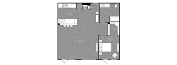 A floor plan of a house with a living area of 210 x 108.