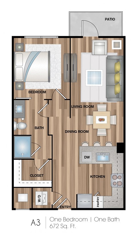 a floor plan of a home with a bedroom and a living room