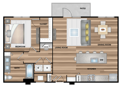 a floor plan of a house with a living room and a dining room