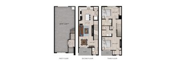 Floorplan A at Scottsdale Hayden Townhomes, Scottsdale, 85257