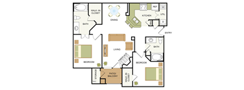B2 Floor Plan at Hayden on West Ave, San Antonio