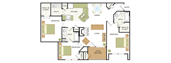 C1 Floor Plan at Hayden on West Ave, Texas
