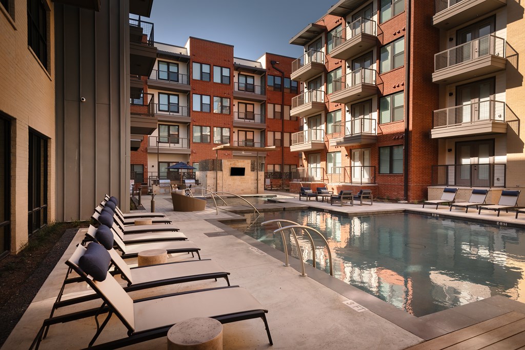 Beautiful Pool With Lounge Area