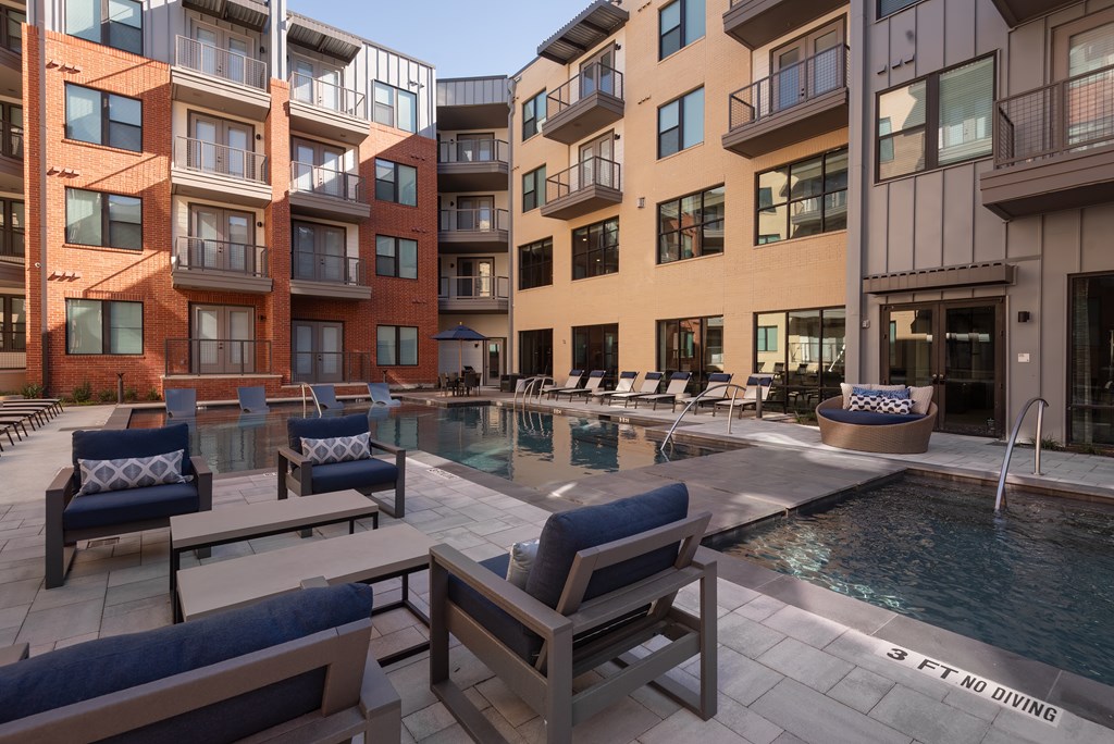 Enchanting Pool With Lounge Area