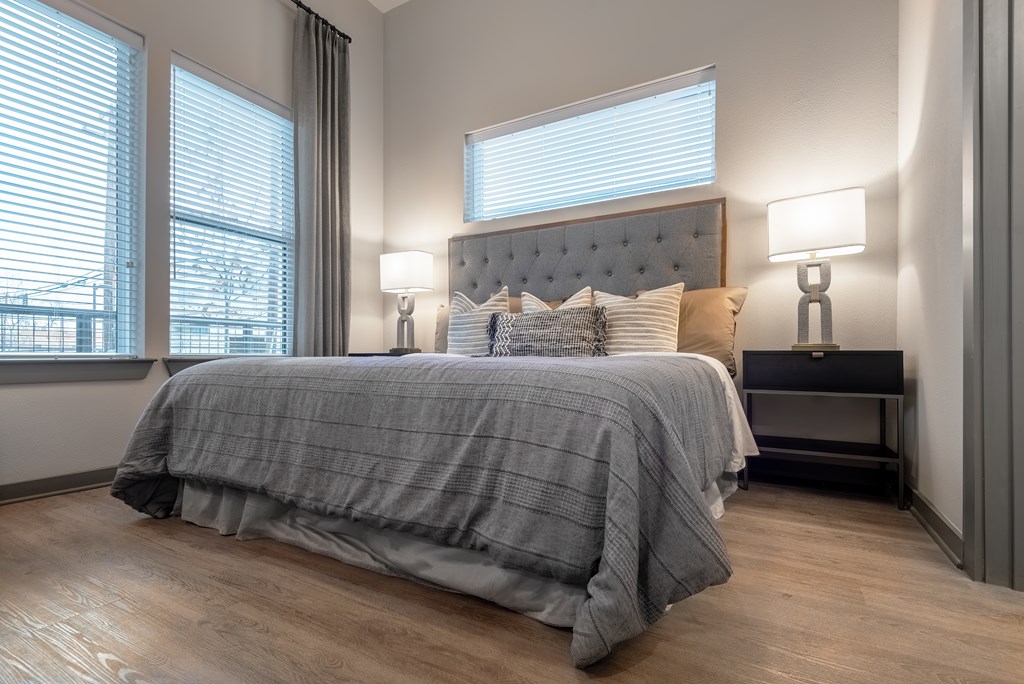 Large Bedroom With Wood Floors