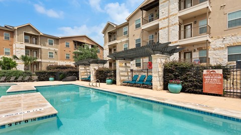 our apartments have a swimming pool and aenced in yard