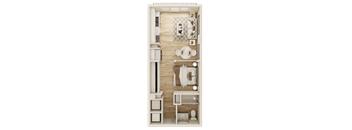 s1 example floor plan for the cannery at the packing district's apartments in orlando