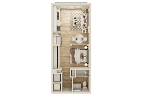 s1 example floor plan for the cannery at the packing district's apartments in orlando
