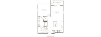 a floor plan of a 1 bedroom apartment apartments for rent